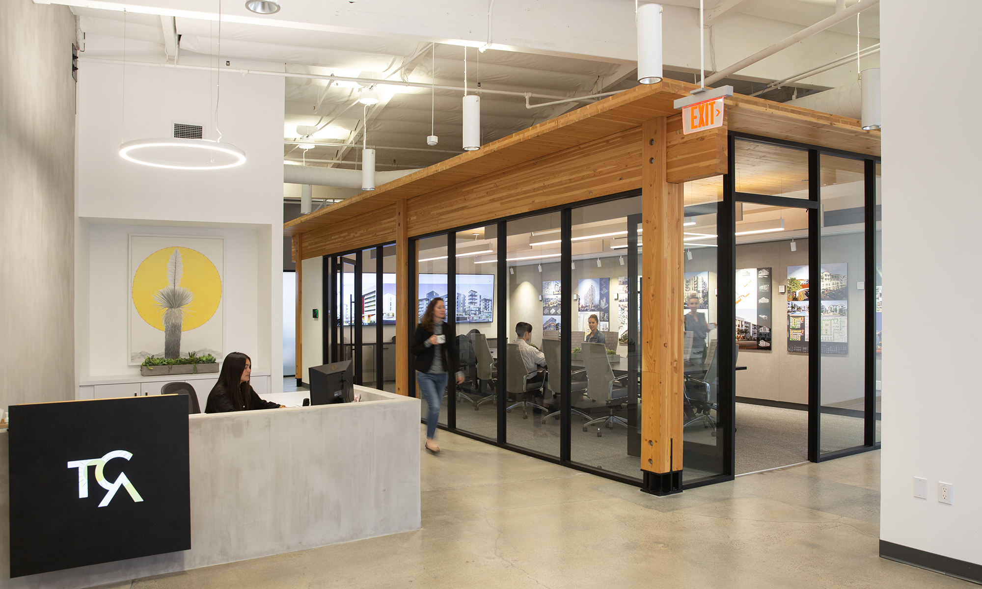 Exterior of clt mass timber pavilion